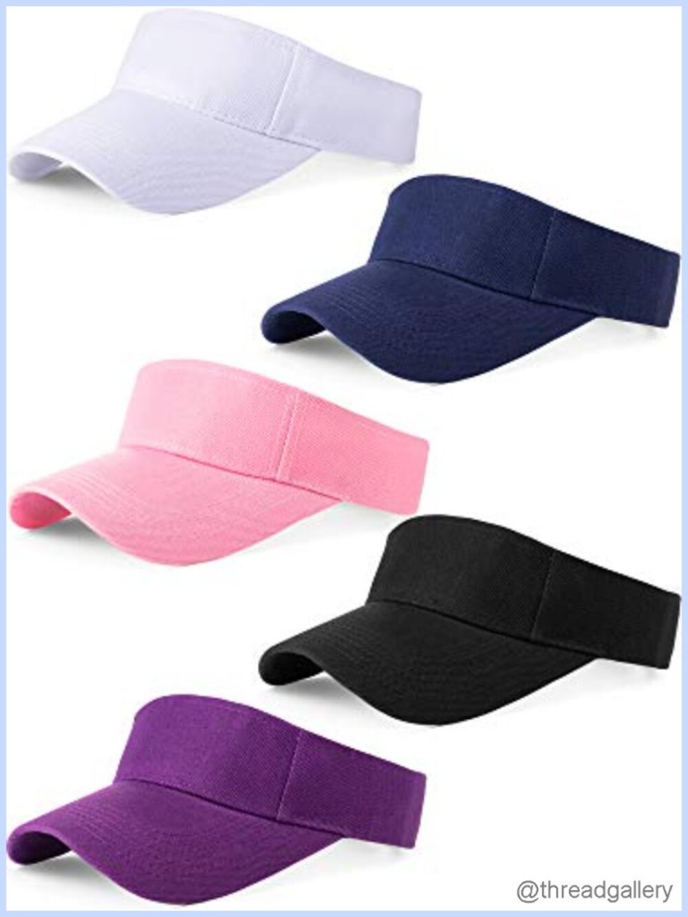 5 Pcs Sports Visor Hats Adjustable Unisex Tennis Golf Running